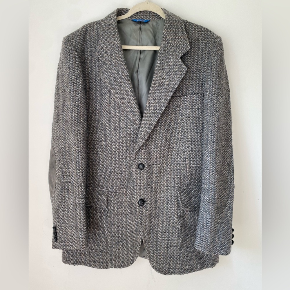 Vintage Pendleton Jacket Men’s 42 L 100% Virgin Wool Blazer Gray Oversized